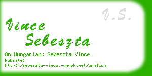 vince sebeszta business card